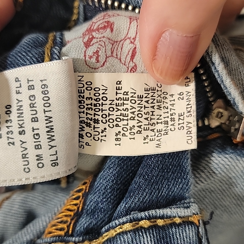 True Religion Women's Light Blue Skinny Jeans Size 26 - Picture 5 of 12